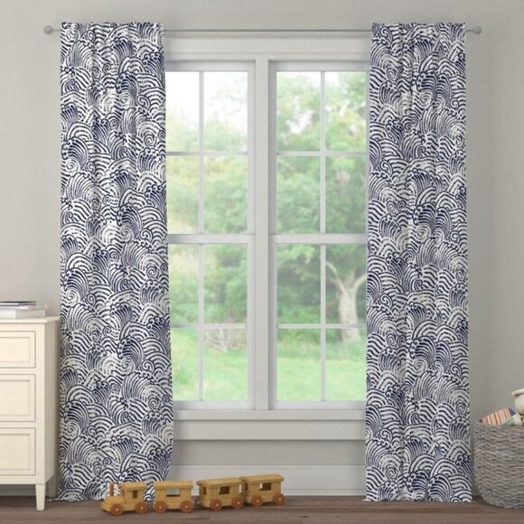 Blue Navy Seas Blackout Curtain Panels (3 panels) - Picture 1 of 4